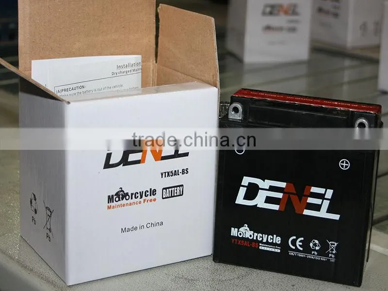 12v 5ah dry charged lead acid battery