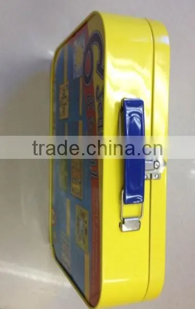 Small Metal Tin Lock Box