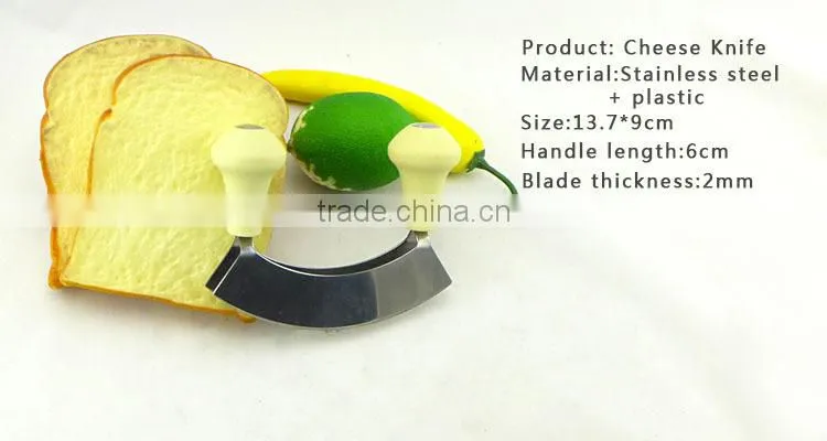 Stainless Steel Double Blade Cheese Cutter,Plastic Handle,Cheese Tools