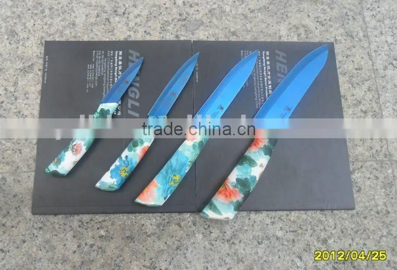 colorful titanium blade ceramic knife