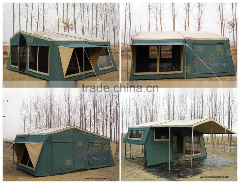 Motorcycle camping trailers lifting off road camper