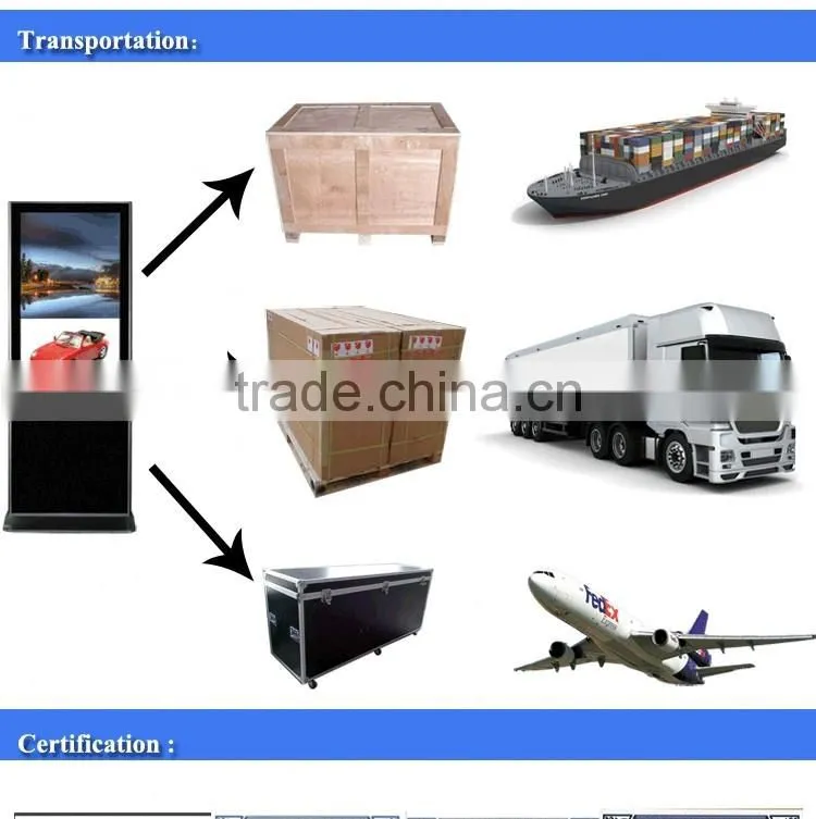 42inch new touch screen information kiosk advertising signs hd network media player