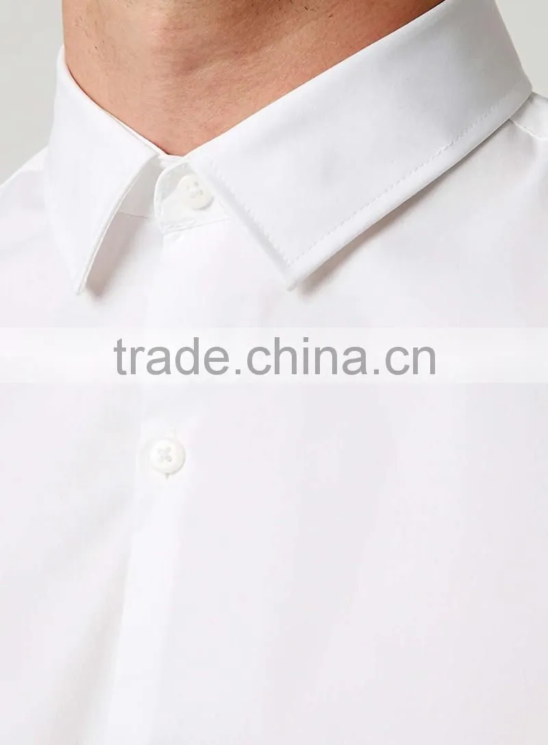 White Long Sleeve Stretch dress Shirt