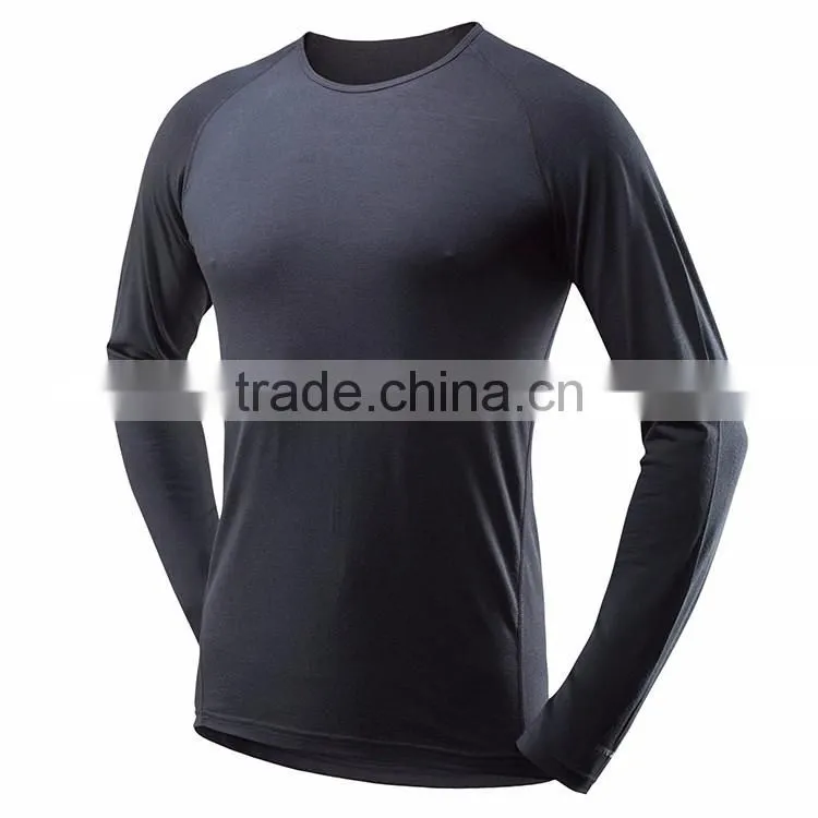 2017 High Quality Mens Long Sleeved Breathable Sport wear T Shirt