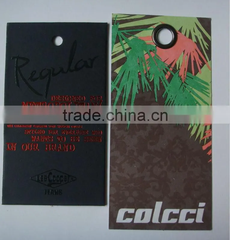 Customized jeans hang tag