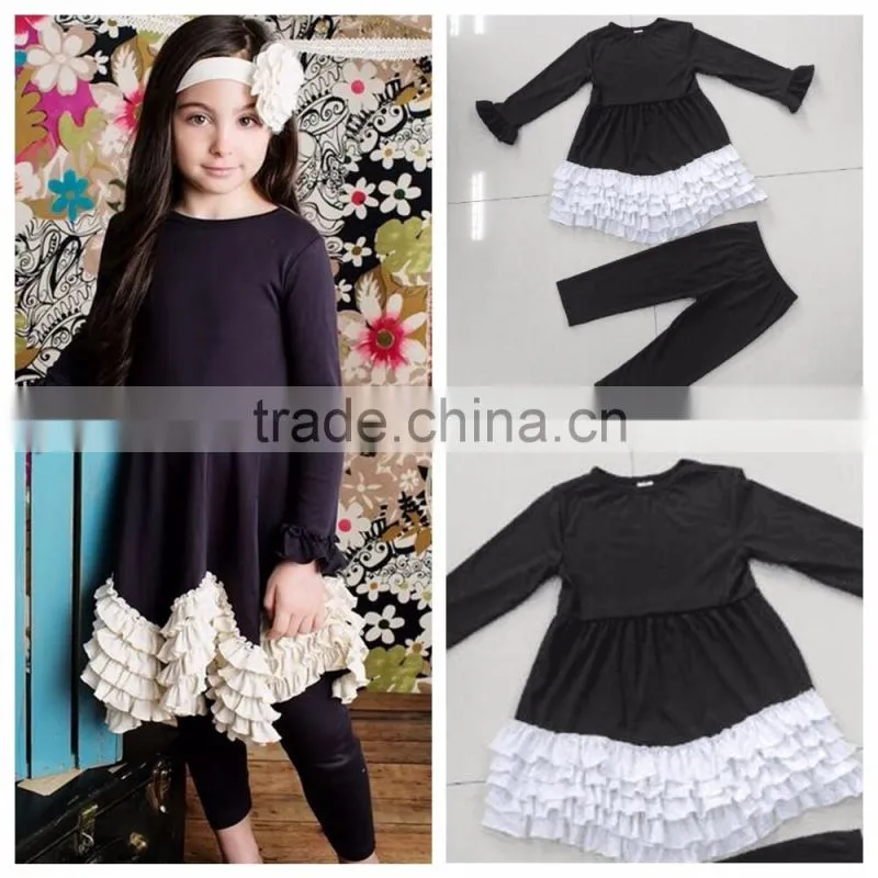 Baby Clothes Set Wholesale Cotton Ruffle Western Outfit Girls Back To School Outfit