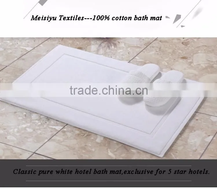 Non slip shower mat cotton fabric bath mat customized