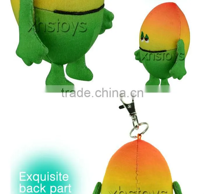 plush keychain toy custom/plush keychain/plush fruit keychain