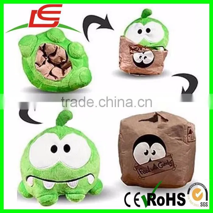 wholesale Cut the Rope Reversible 6inch Om Nom Plush Toy
