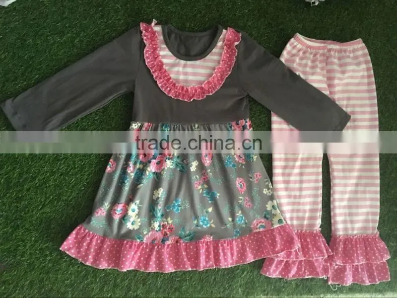 autumn sets girls long sleeve orange dress pumpkin mouse outfits Halloween baby clothes