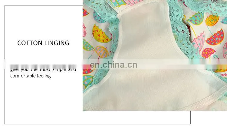 For Sale Graceful Lace Trim Teen Girl Underwear