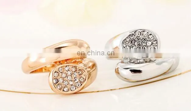 2017 New Arrival Luxury Wedding Rings Jewelry Geometry Shape CZ Ring Feminino Bijoux