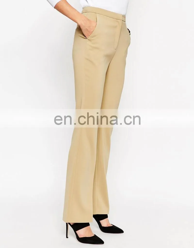 2015 women ladies flare trousers tailored long leg kick pants trouser fashion latest new design
