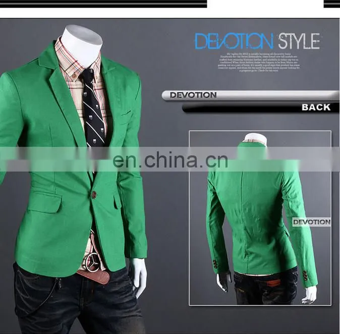 2017 Latest Fashion Western Formal Wear For Men Six Color Casual Slim fit One Button Suit Blazer Coat Jackets