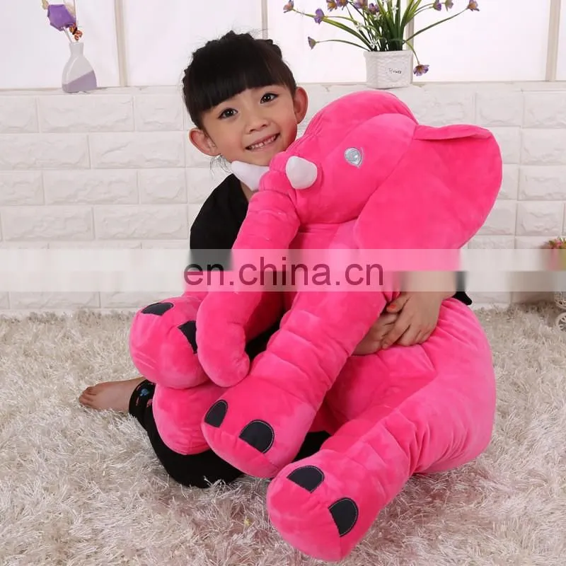 Large Long Nose Elephant Sleep Pillow Baby Plush Toy Lumbar Cushion Doll 50*60cm