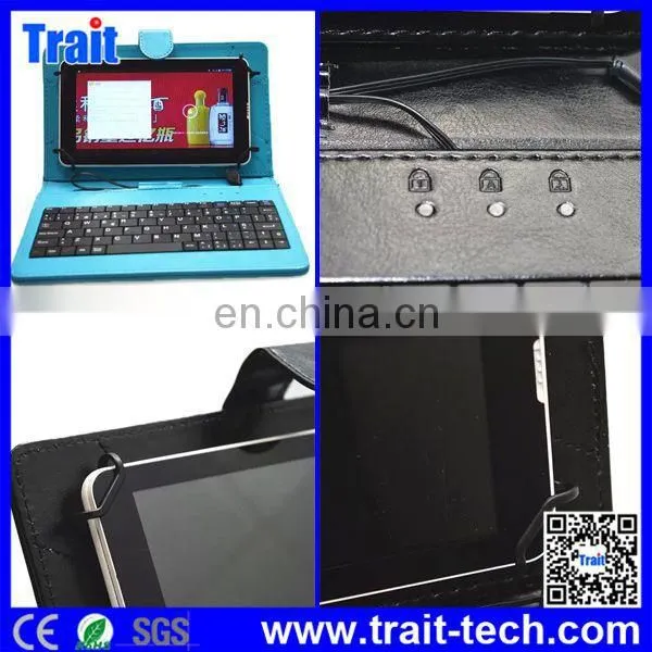 7 Inch Tablet PC Crystal Texture PU Leather Keyboard Case with Holder and Micro USB Cable,7 inch keyboard case for android table