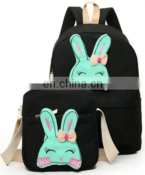Hot sale canvas backpack with tote bag in stock
