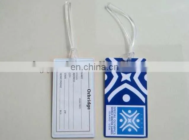 pvc luggage tags
