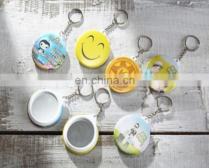 Mirror Buton Badge,blank plastic pin badges