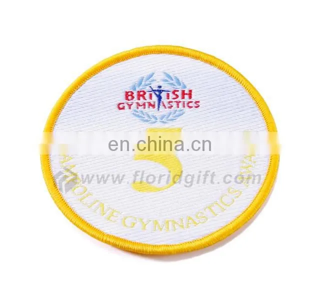 Wholesale school uniform woven badge patch/Custom Garment Woven Patch Label