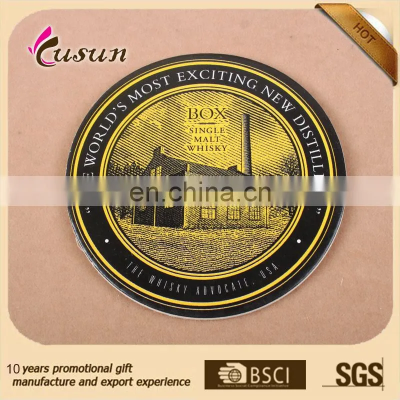 Shaped Promotional Top Quality Waterproof Drinking Paper Cup Coaster