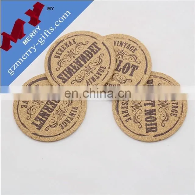 Promotional gifts custom drink cork coaster wholesale