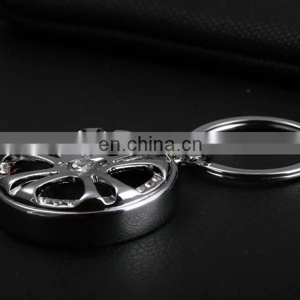 DIE CAST PROMOTION GIFT DECORATIVE CRYSTAL TYRE KEY RING CHAIN