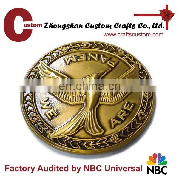 Custom cheap souvenir fake silver metal coin