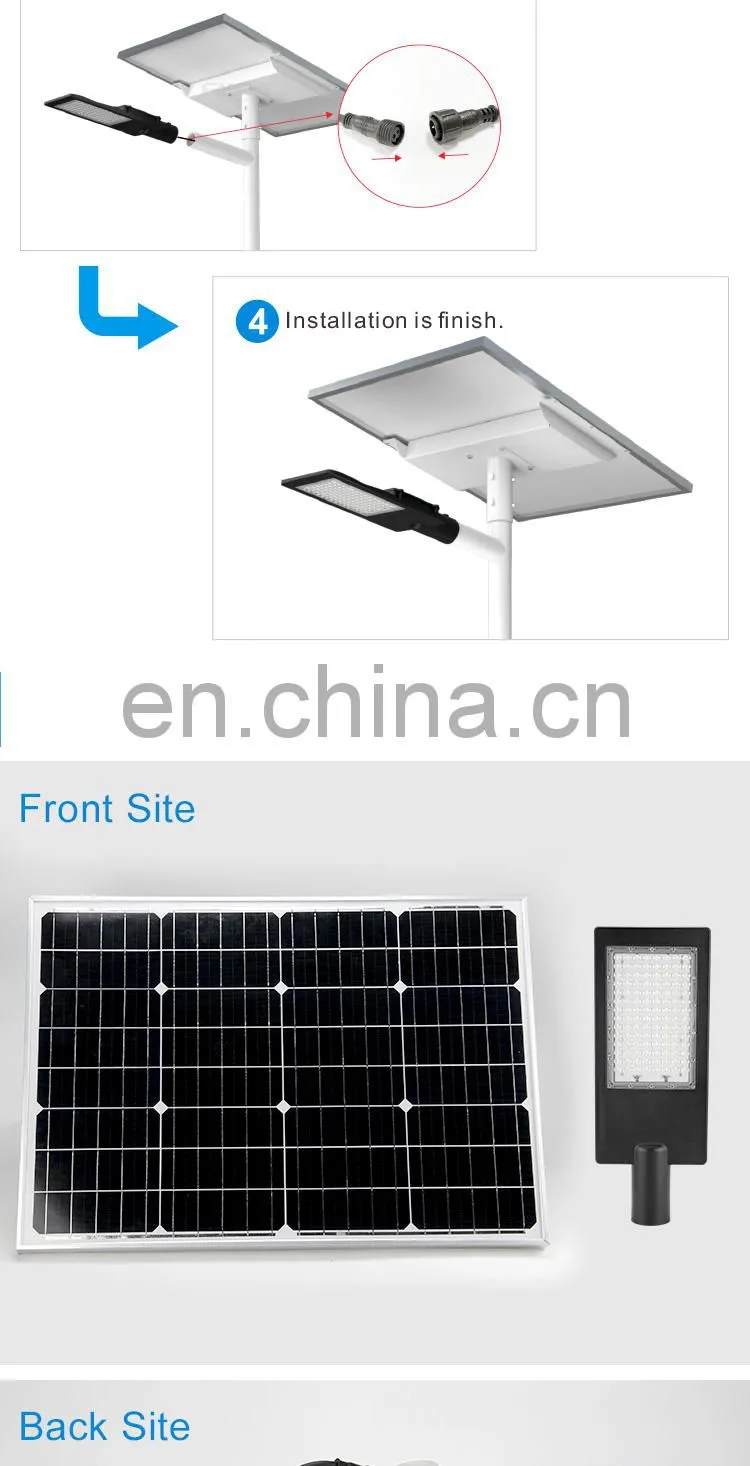 The new design Faner lighting 2020 new led solar street light waterproof ip67 50W 100w 150W 5 years wattery solar led street lig