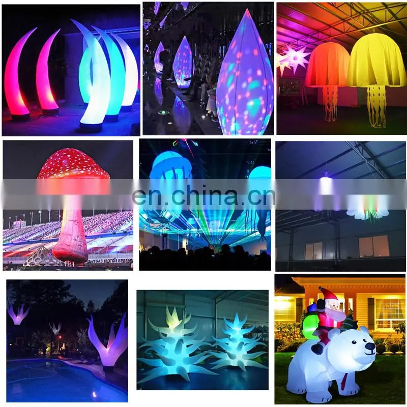 Colorful LED Inflatable Flower Chain Wedding Flower Stage Decoration For Sale