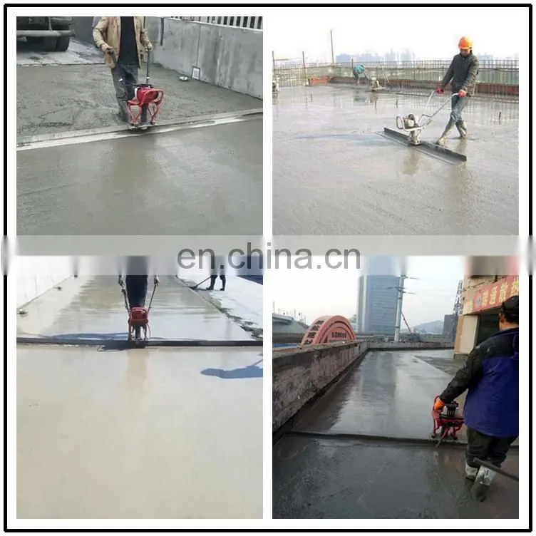 Vibrating ruler using on concrete floor for vibrated concrete