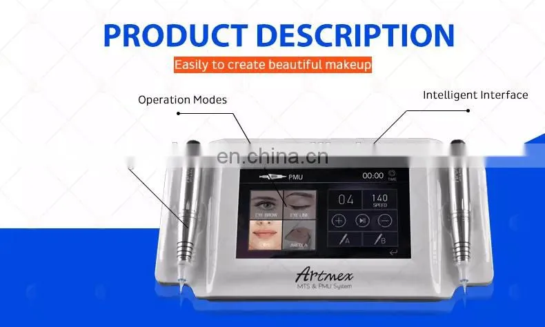Permanent Eyebrows Make Up Tattoo Machine MTS Tattoo Gun Artmex V8