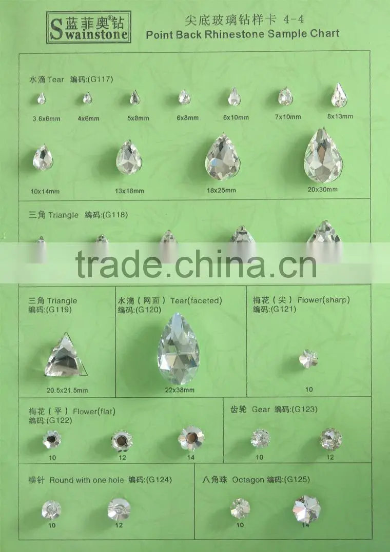0711C China good quality loose glass stone, China wholesale glass stone, low factory price glass stone for apparel