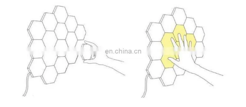 Modular DIY LED Hexagonal Quantum Magnetic Wall Light
