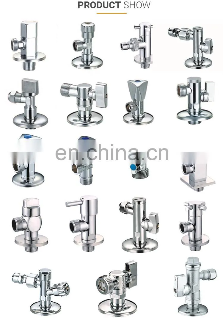 high quality toilet brass angle valve in chrome plated with plastic handle
