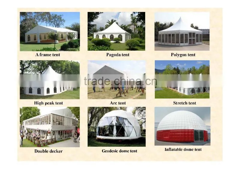 outdoor guangzhou wedding party tent with pvc windows