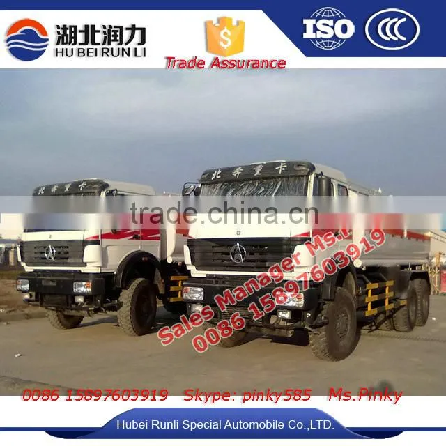 Baotou Beiben Crude Oil Tanker Truck 8*4 30000Litres