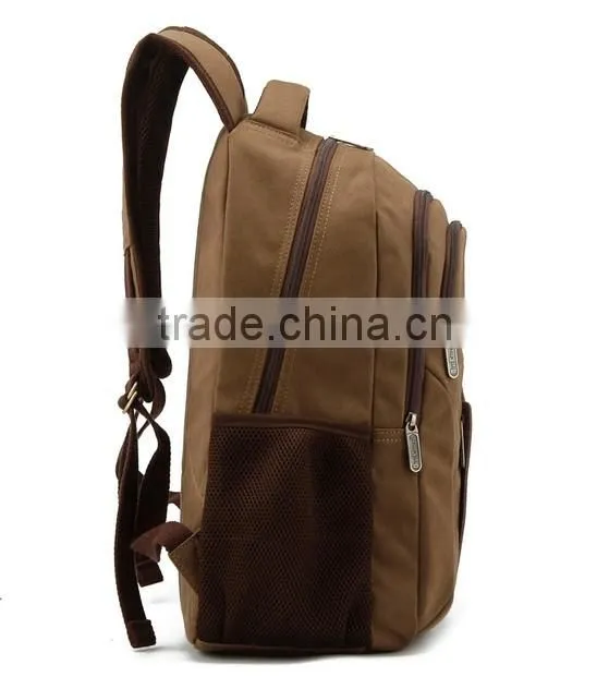 brown canvas backpacks for college student,vintage fashion backpack bags