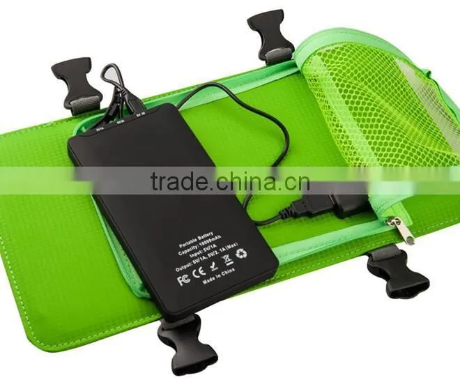 solar bicycle charger bag, Solar Charger Backpack With 6.5 Watts Solar Panel,green solar backpack,solar hydration backpack
