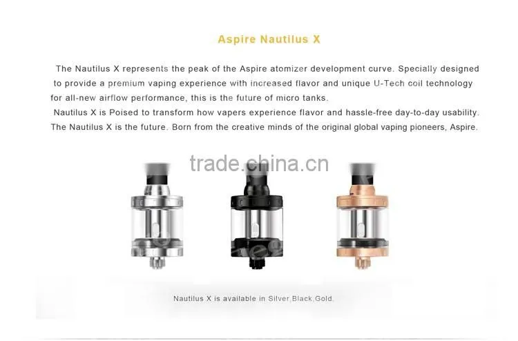 In Stock! Shipping within 24 hours Leak Proof Aspire Nautilus X with U-Tech Coil,Elego Wholesale Nautilus X