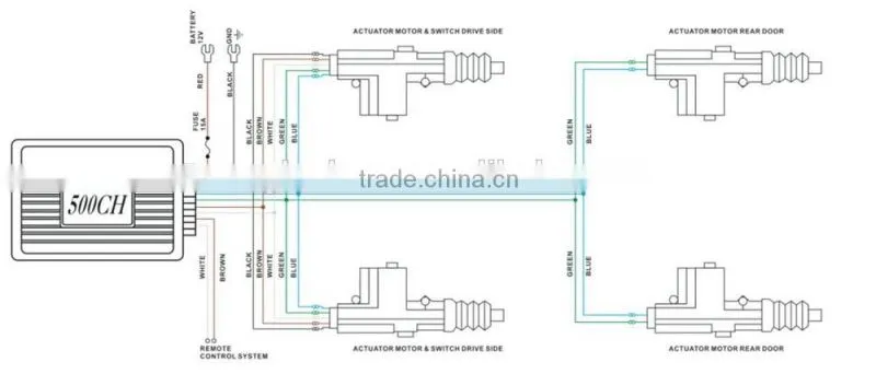 Hot sales waterproof 500H central door locking system factory from China