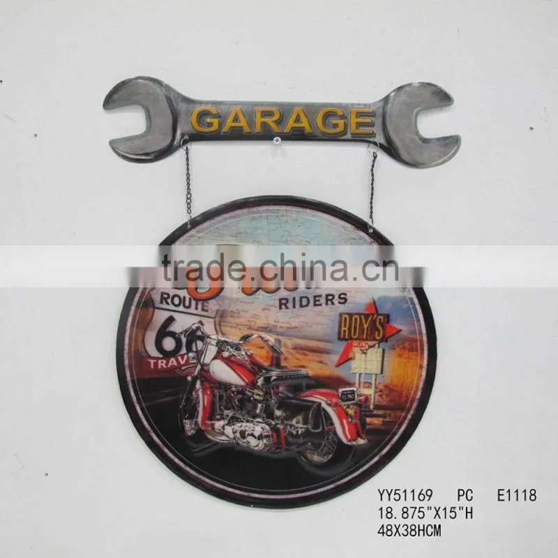 vintage metal sign-embossed wall decor-retro signs