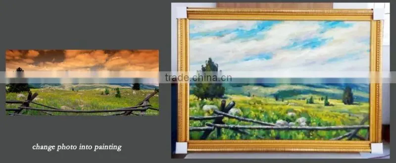 create impression oil painting from photograph landscape 01