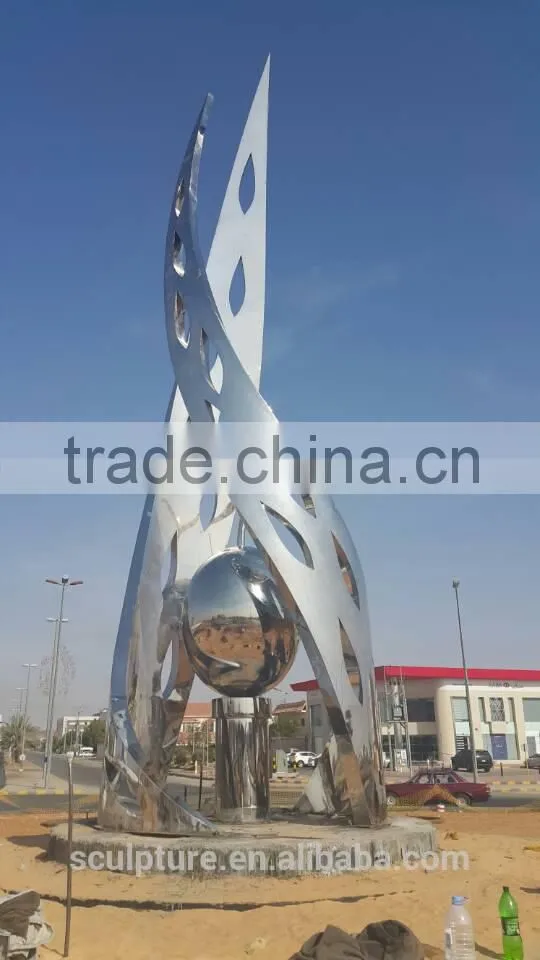 Modern Large Garden Arts Stainless steel Sculpture for Outdoor decoration