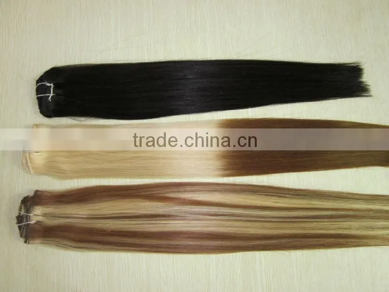 100%unprocessed straight cheap human remy hair weft