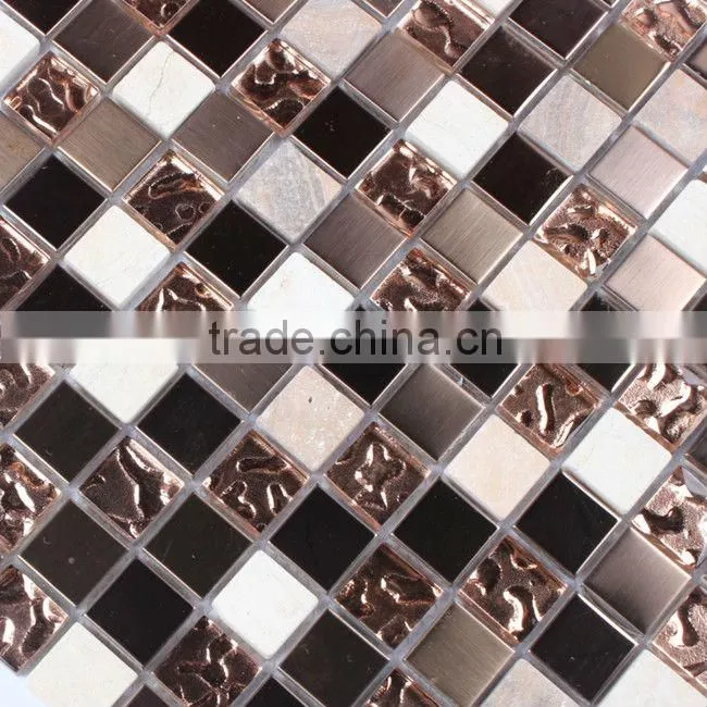 chinese rectangular Resin stone mosaic tile