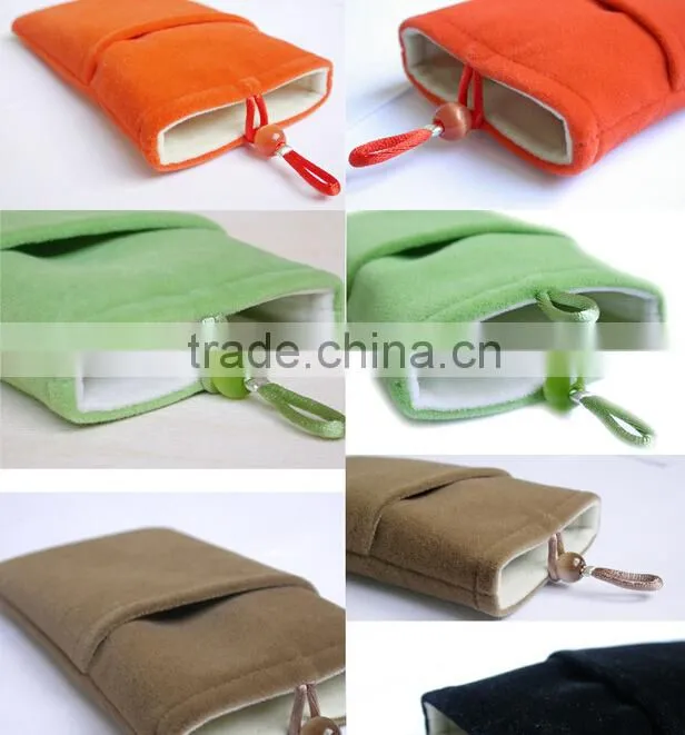 Hight Quality Custom velvet bag flock pouch Wholesale B258