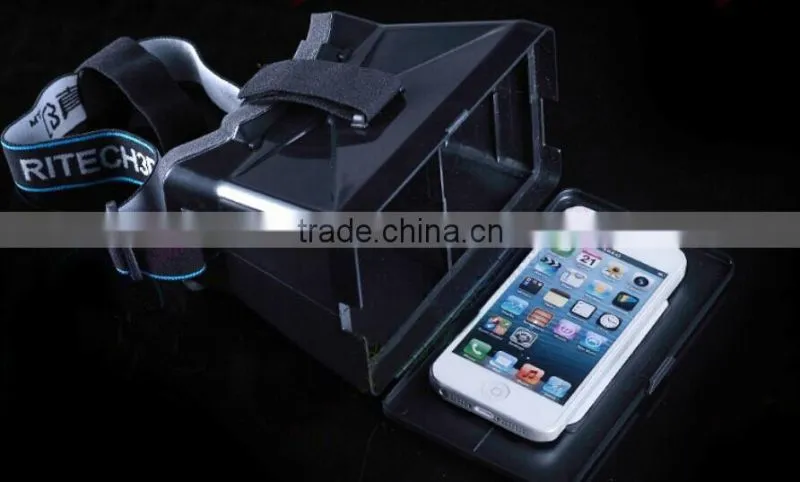 High Quality ABS material Virtual Reality VR Mobile Phone 3D Glasses 3D Movies Games With Resin Lens For 3.5 to 5.6" Smartphone