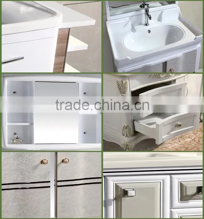 Simple design with 3size pvc bathroom vanity cabinet was made from high quality pvc for bathroom(EAST-25122)
