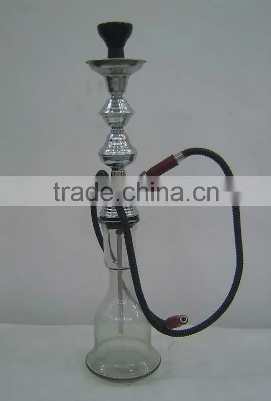 Blue Glass & Metal Hukka